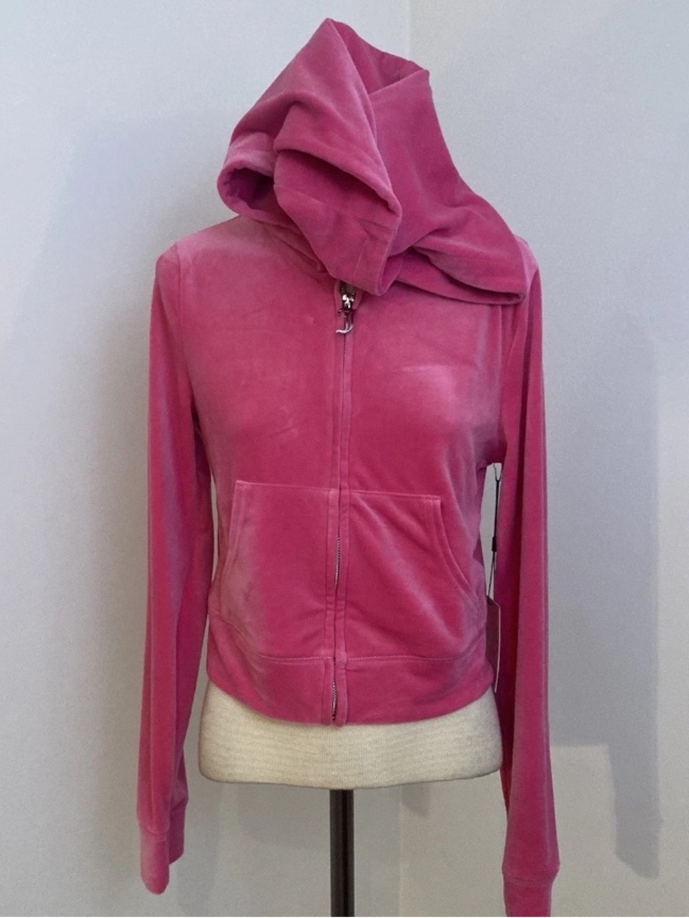 10-1 Juicy Couture x Forever 21 Punk hoodie Rhinestone Small Velour NWT
